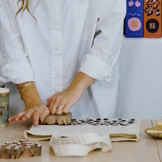 Block Printing Kit - Leopard Print Tote Bag