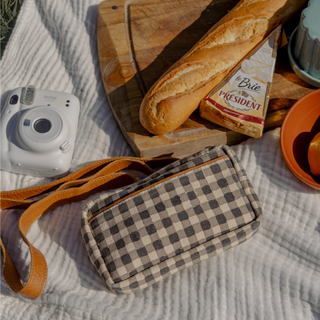 Block Print Belt Bag - Ink Gingham - JOYN