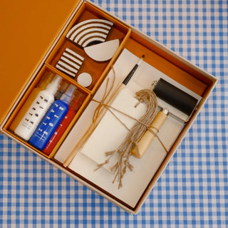 Block Printing Kit - Abstract Print Stationery Set - JOYN