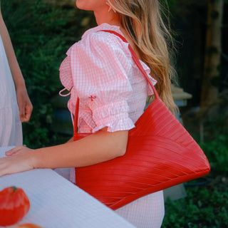 Crisscross Handbag - Tomato - JOYN