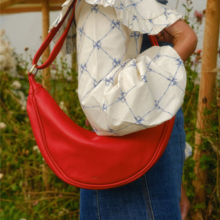 Leather Moon Sling - Red - JOYN