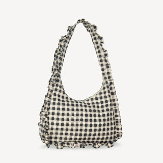 Momo Shoulder Bag - Ink Gingham - JOYN