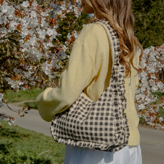 Momo Shoulder Bag - Ink Gingham - JOYN