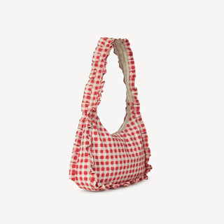 Momo Shoulder Bag - Tomato Gingham - JOYN