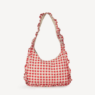 Momo Shoulder Bag - Tomato Gingham - JOYN