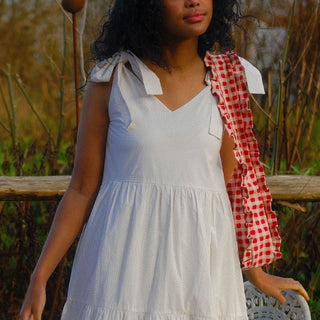 Momo Shoulder Bag - Tomato Gingham - JOYN
