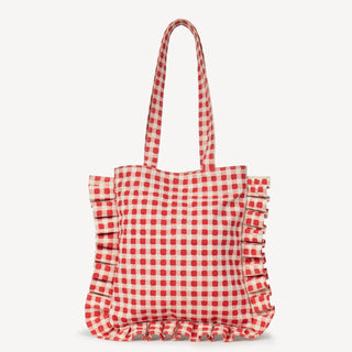The Momo Tote - Tomato Gingham - JOYN